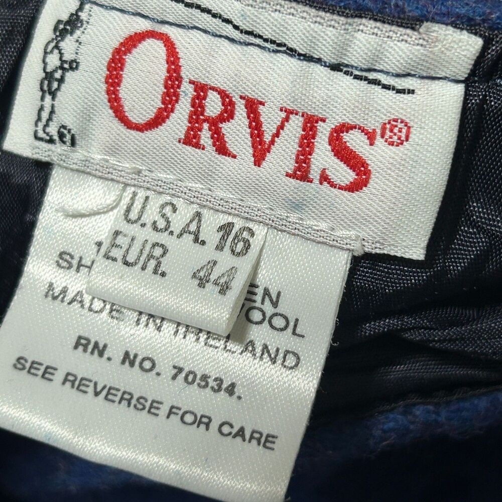 Orvis Skirt Womens 16 Shetland Wool Blue Straight Knee Length Lined Vintage - Picture 2 of 12